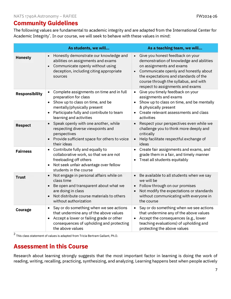 NATS 1740 Astronomy Syllabus - Page 12