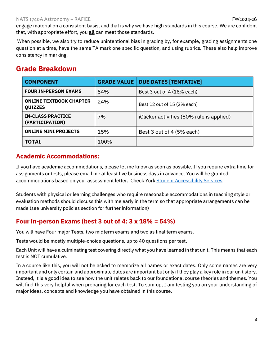 NATS 1740 Astronomy Syllabus - Page 13