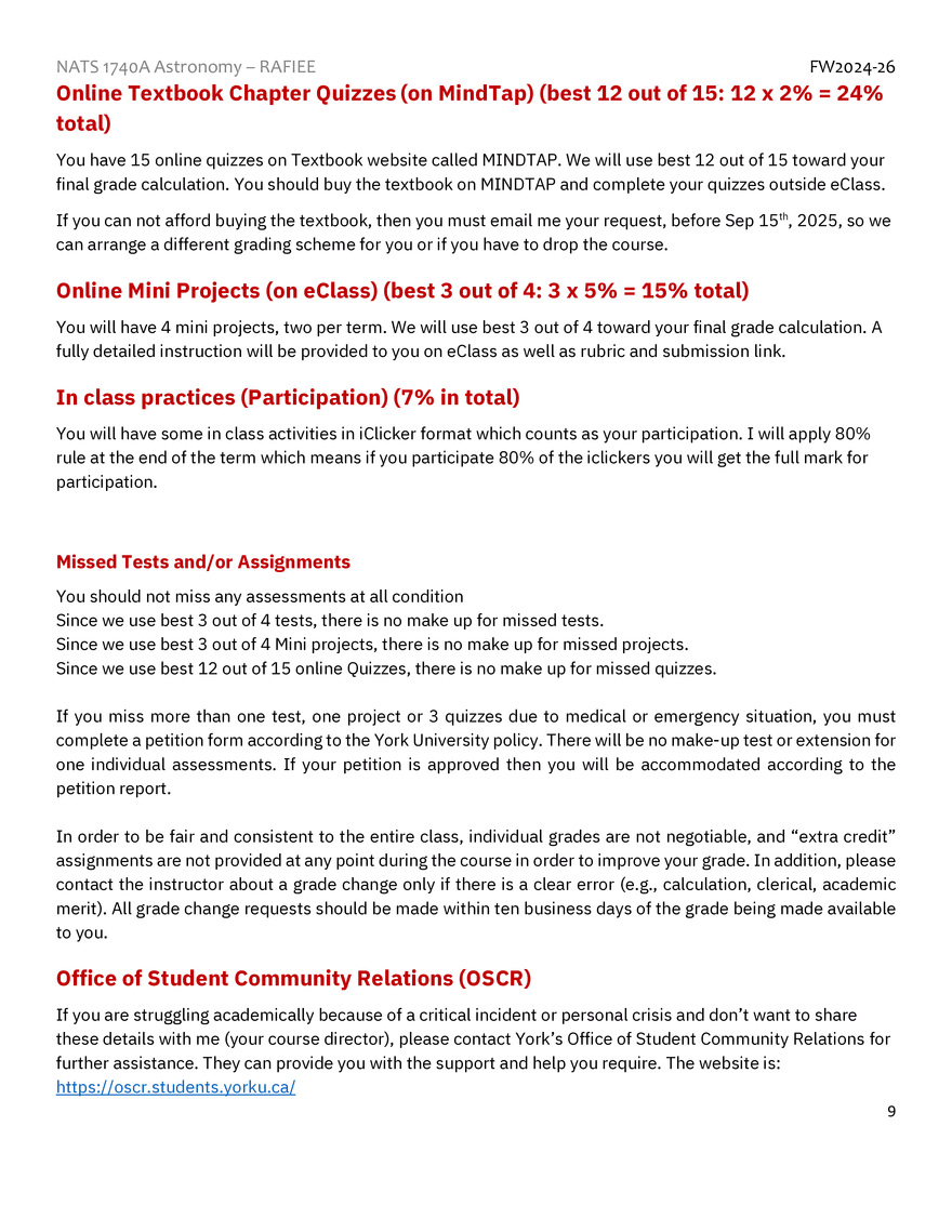 NATS 1740 Astronomy Syllabus - Page 14