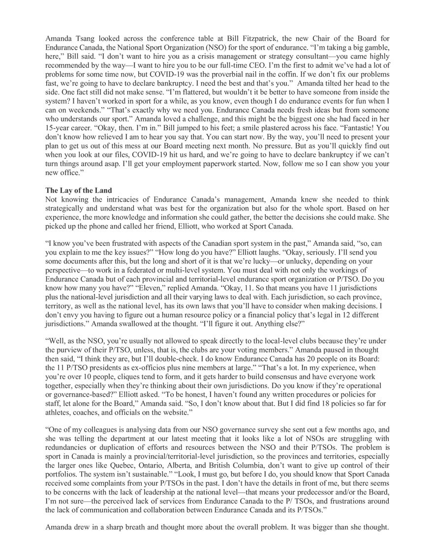 Saving the Life of a National Sport Organization with Strategy and Governance - Page 2