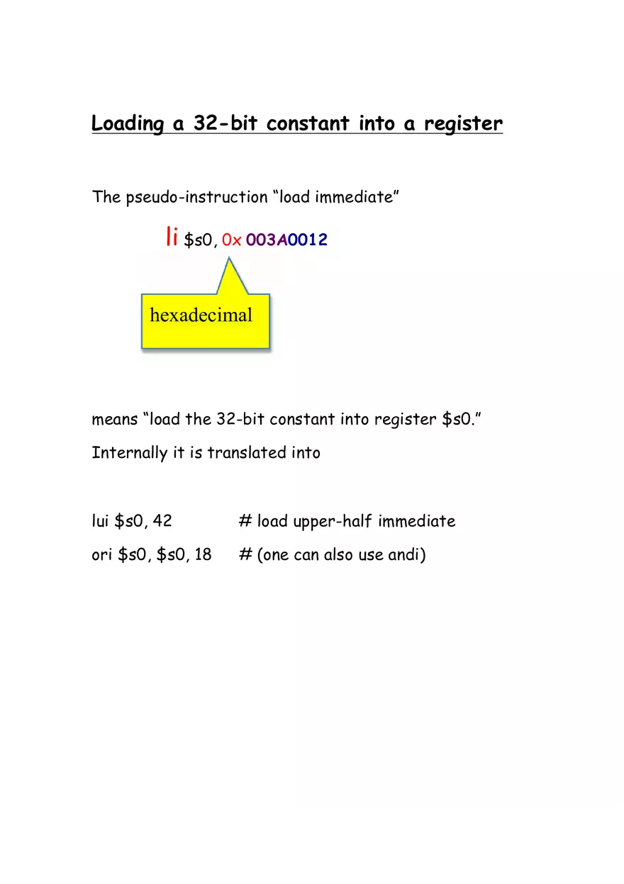 MIPS Registers - Assembly Instructions - Page 13
