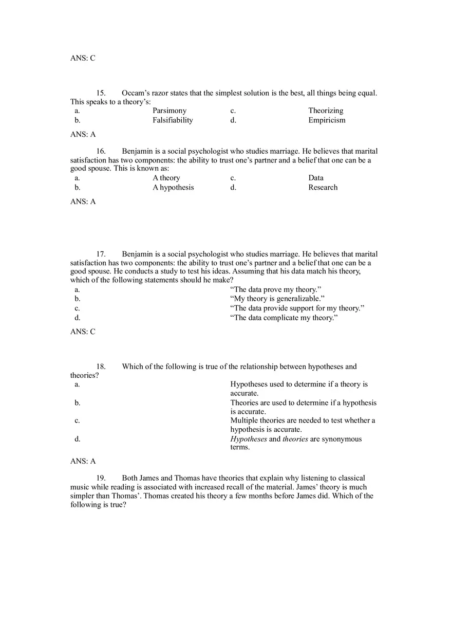 Psychology is a Way of Thinking Exam - Page 7