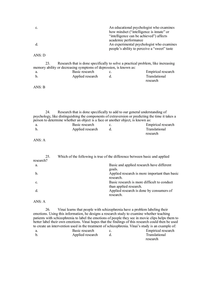 Psychology is a Way of Thinking Exam - Page 9