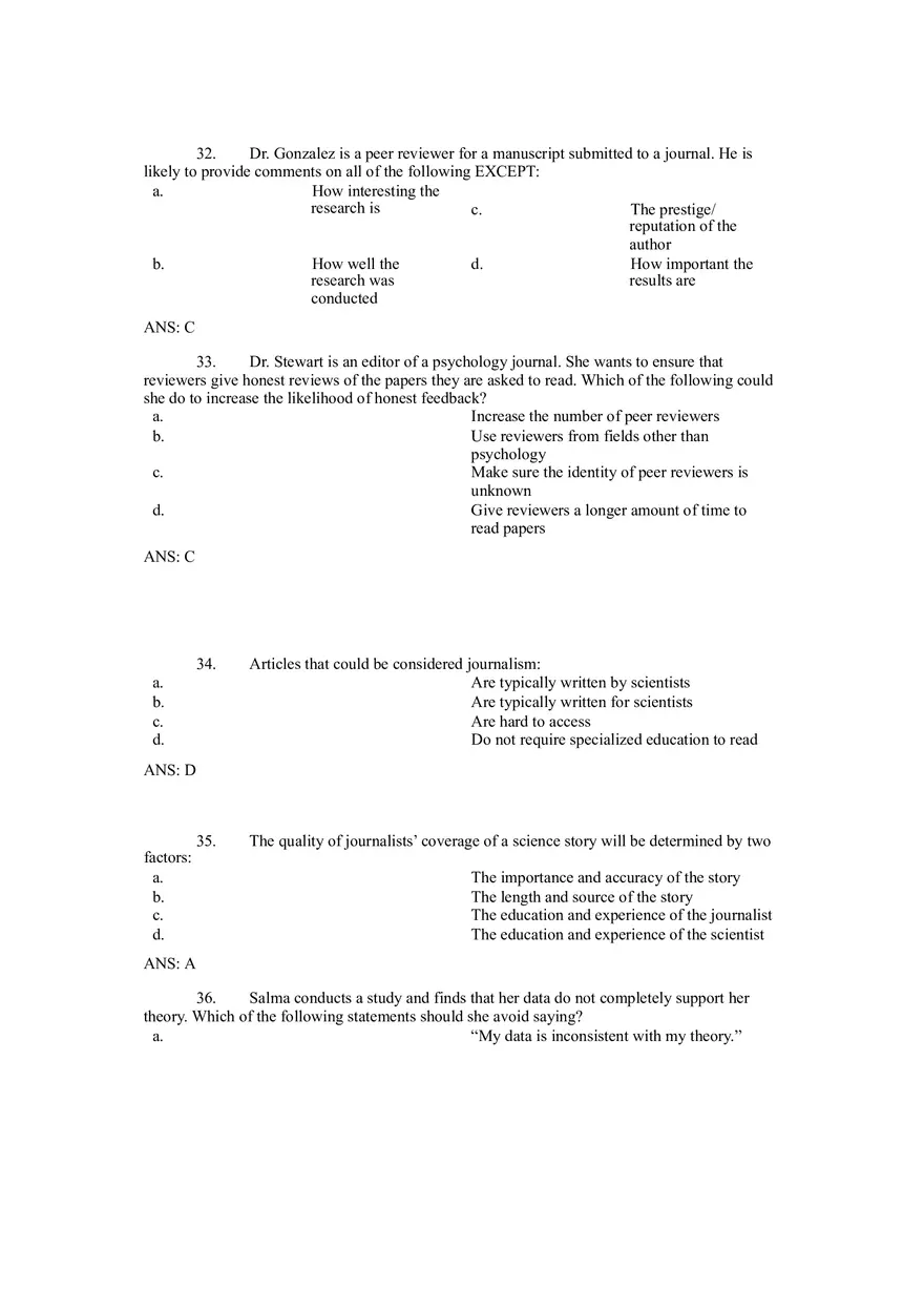 Psychology is a Way of Thinking Exam - Page 11