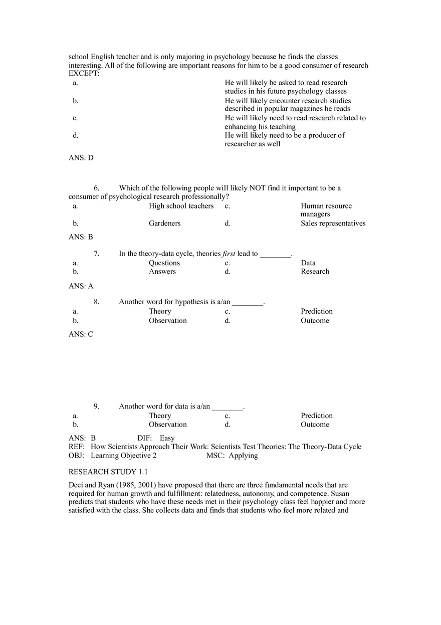 Psychology is a Way of Thinking Exam - Page 2