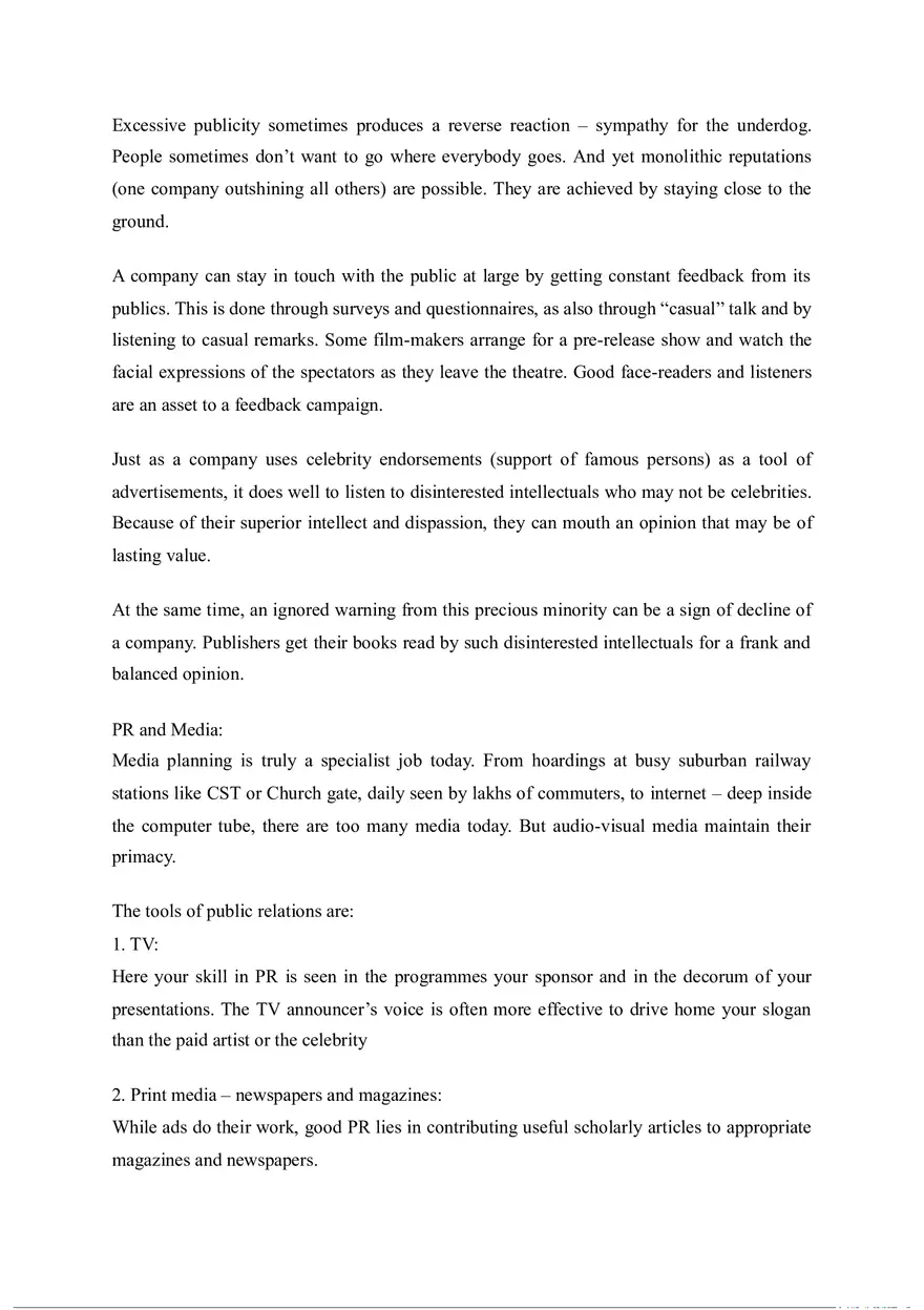 Unit 1 Public Relations Management Part 2 - Page 1