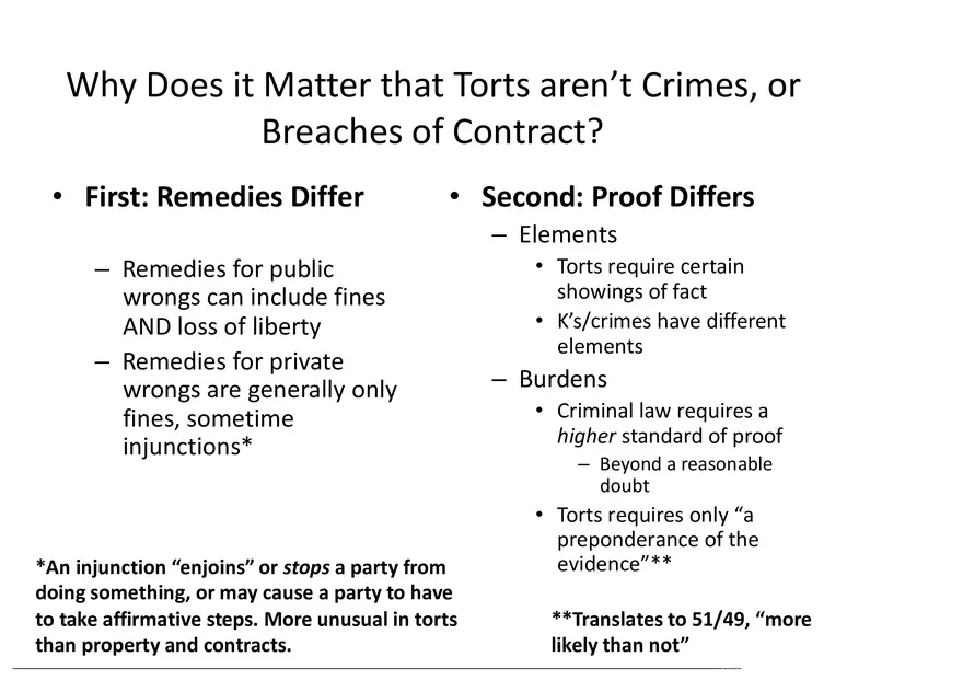 What is a Tort (Lecture) Part 1 - Page 9