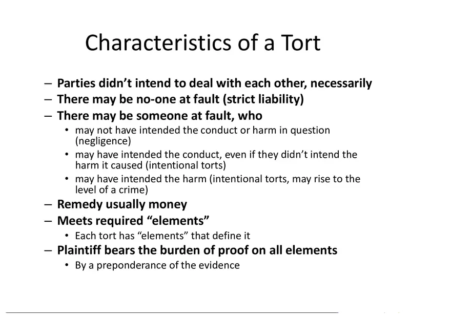 What is a Tort (Lecture) Part 1 - Page 2