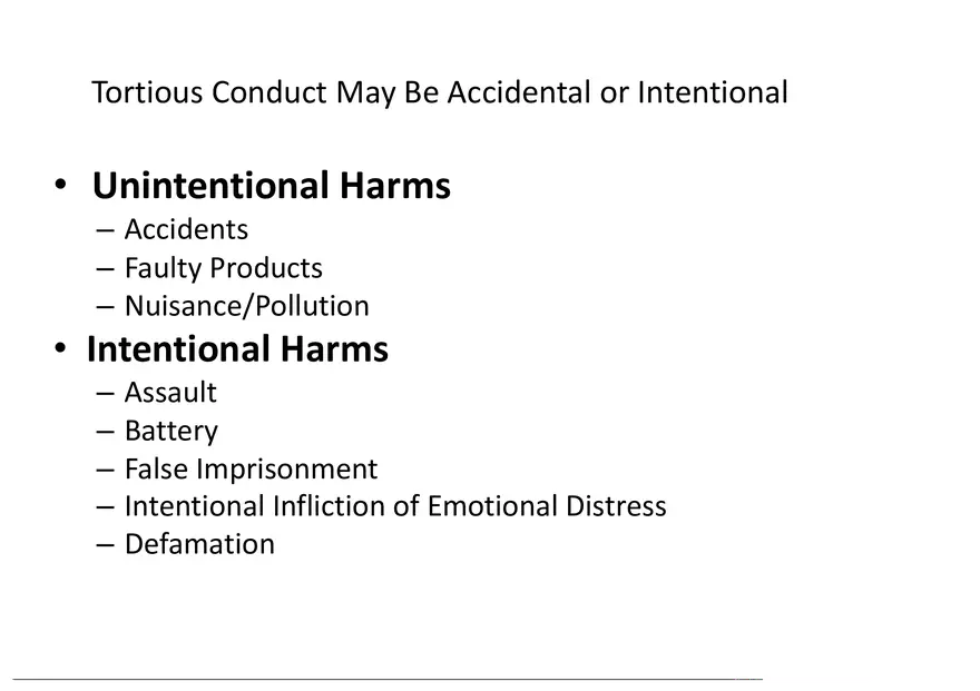 What is a Tort (Lecture) Part 1 - Page 5