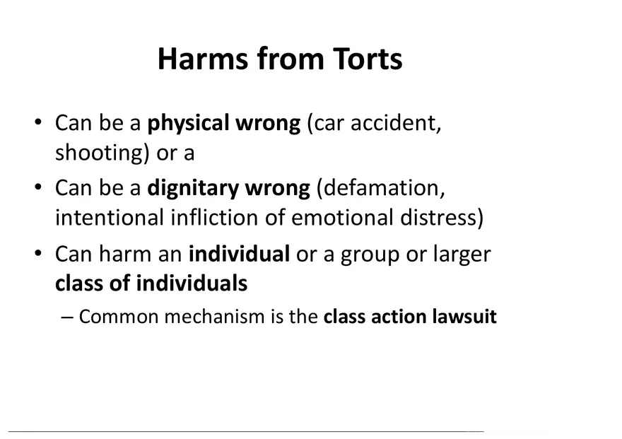 What is a Tort (Lecture) Part 1 - Page 6
