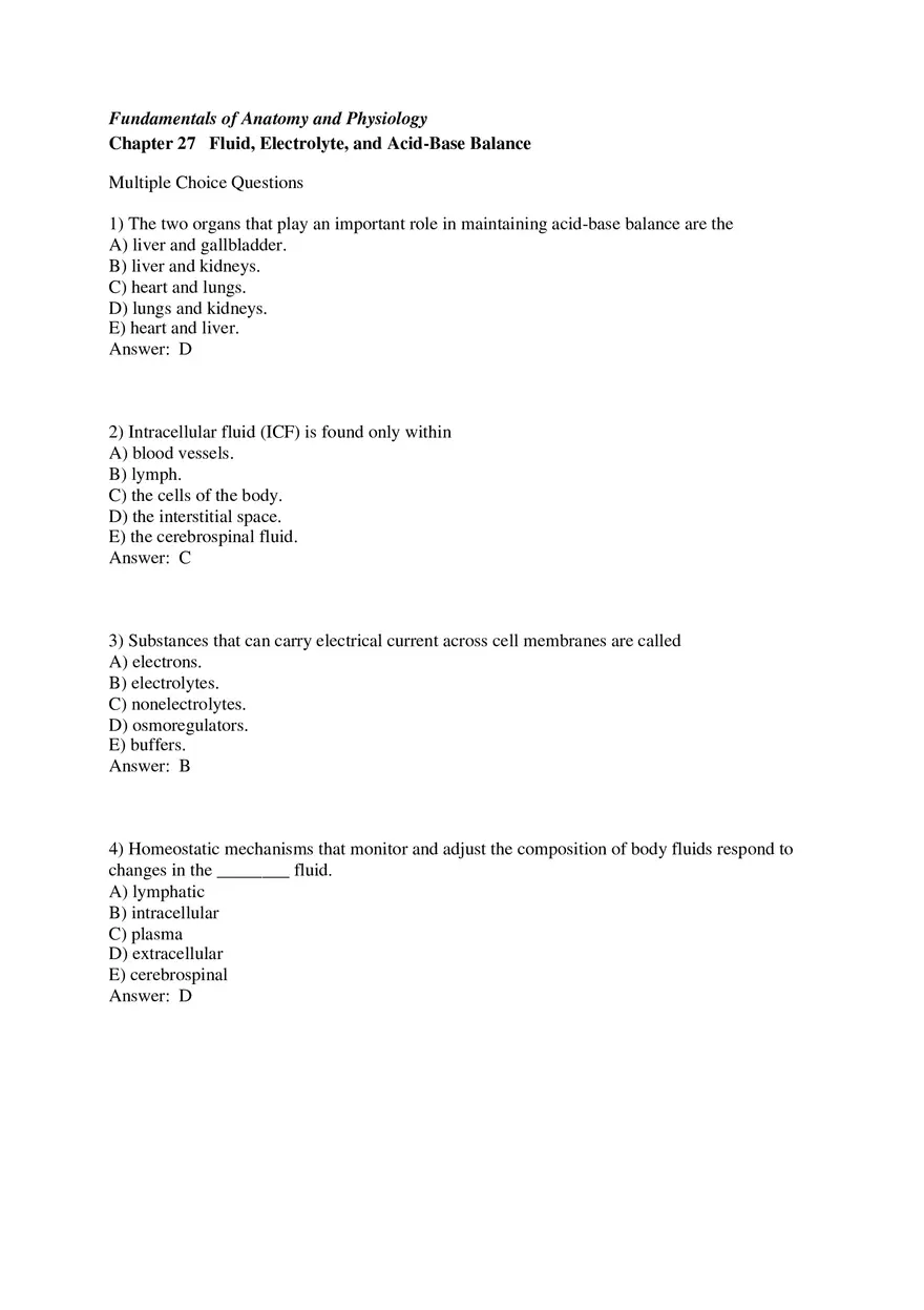 Fluid, Electrolyte, and Acid-Base Balance - Page 1