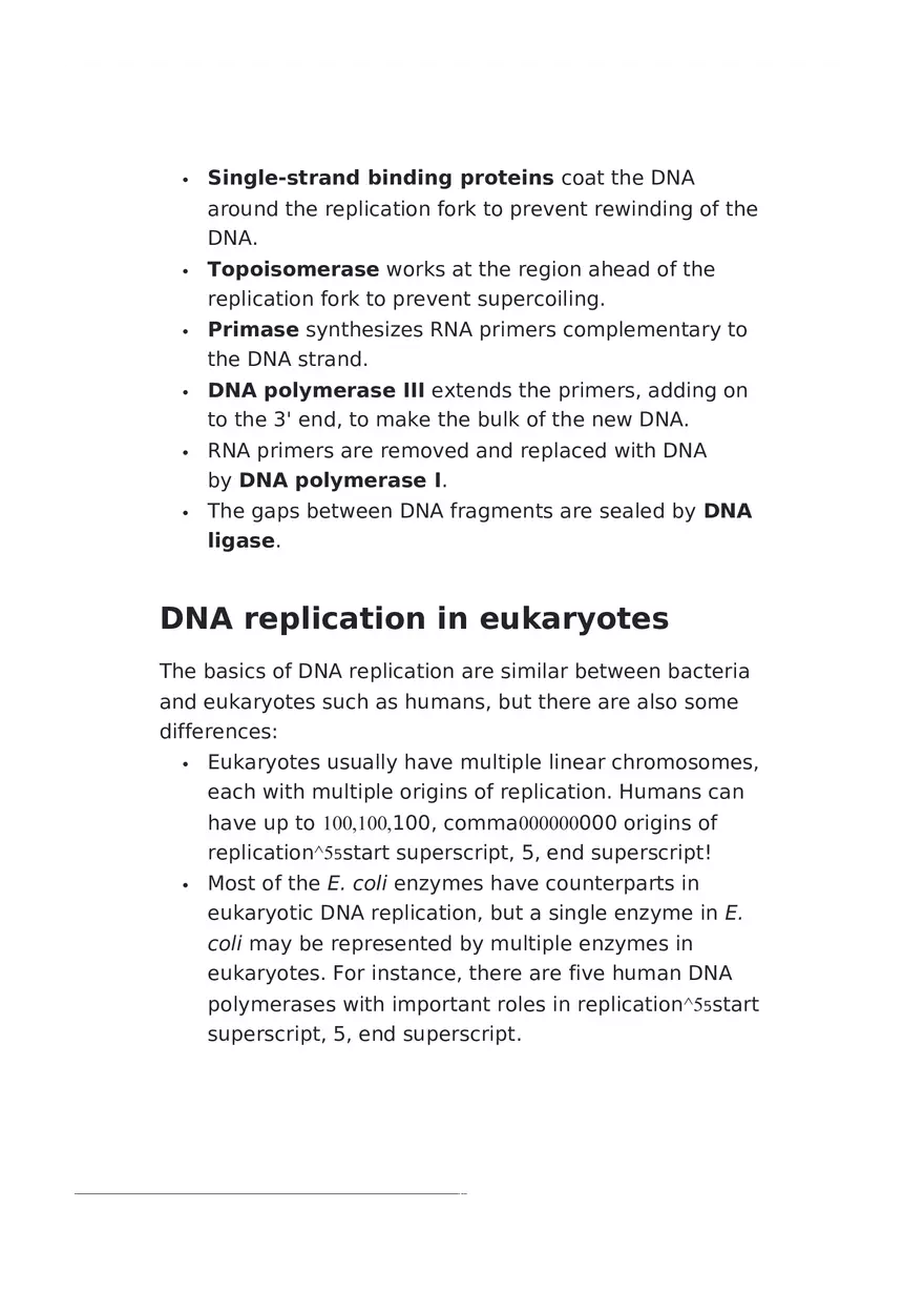 DNA Replication Notes - Page 4