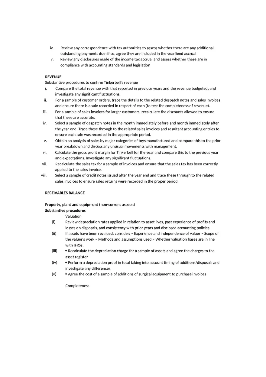 Substantive Procedures - Page 13