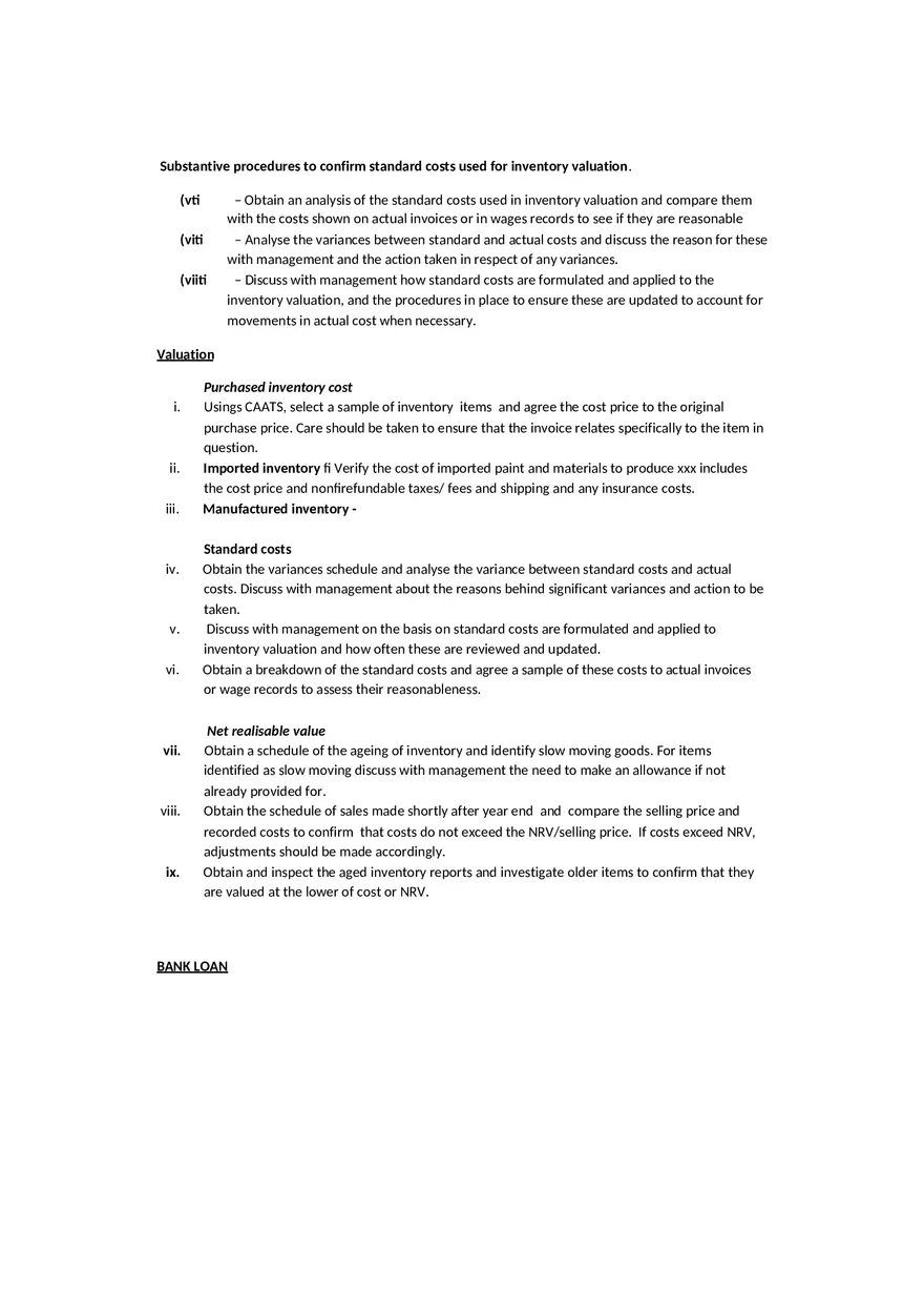 Substantive Procedures - Page 2