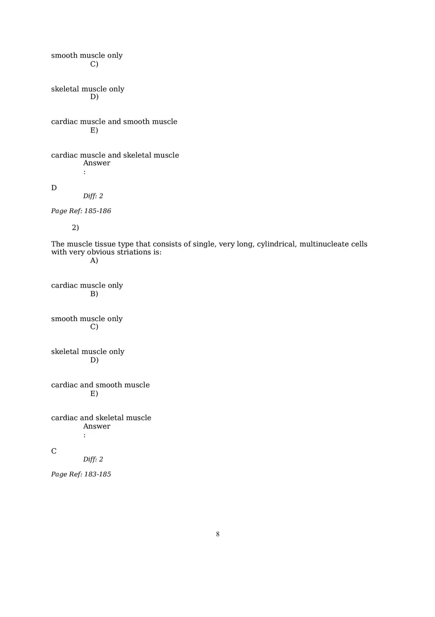 The Muscular System Questions and Answers (1-6) - Page 9