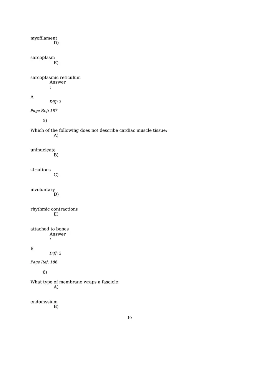 The Muscular System Questions and Answers (1-6) - Page 11