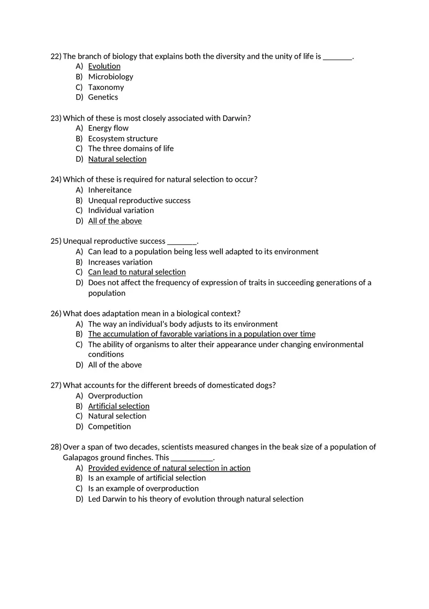 Campbell Essential Bio Test with Answers 1 - Page 5