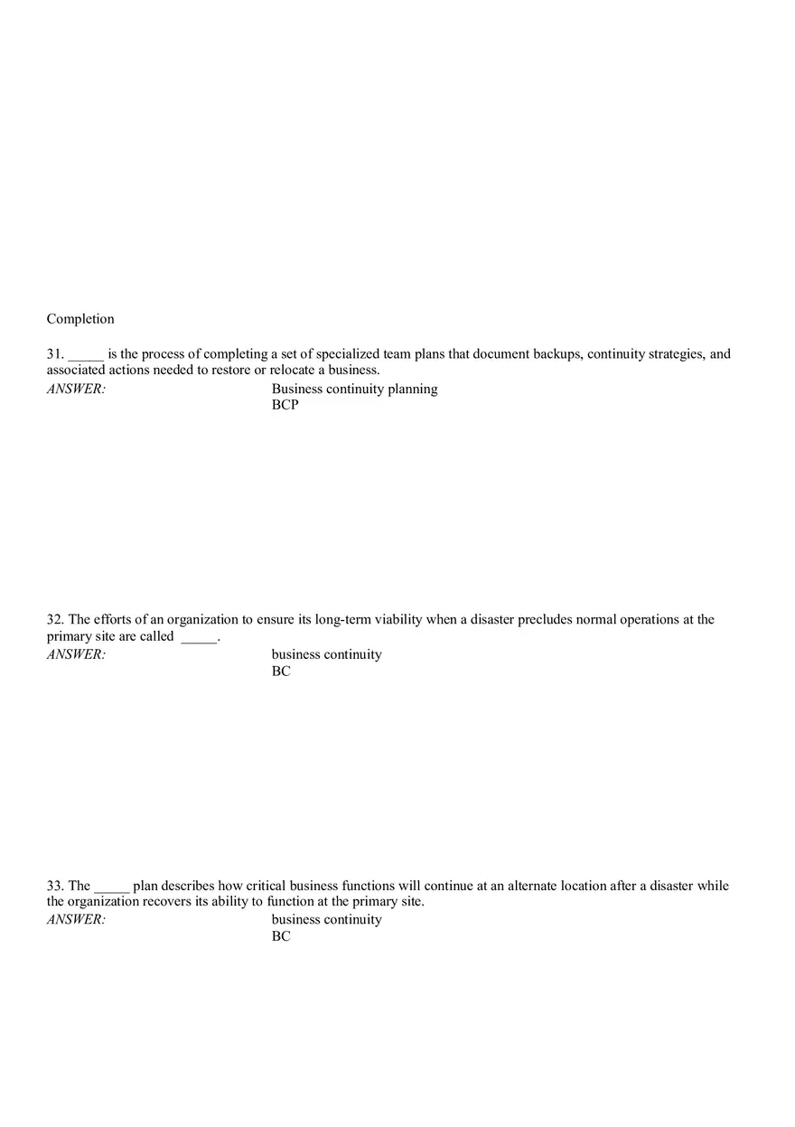 Business Continuity Answer Part 2 - Page 2