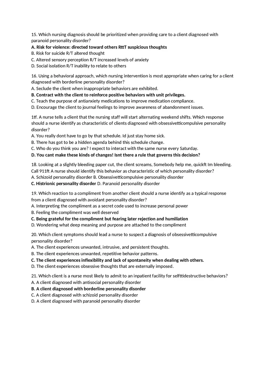 Personality Disorders Chapter 31 - Page 8