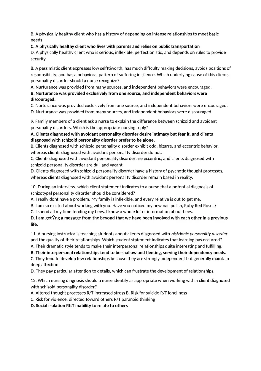 Personality Disorders Chapter 31 - Page 12