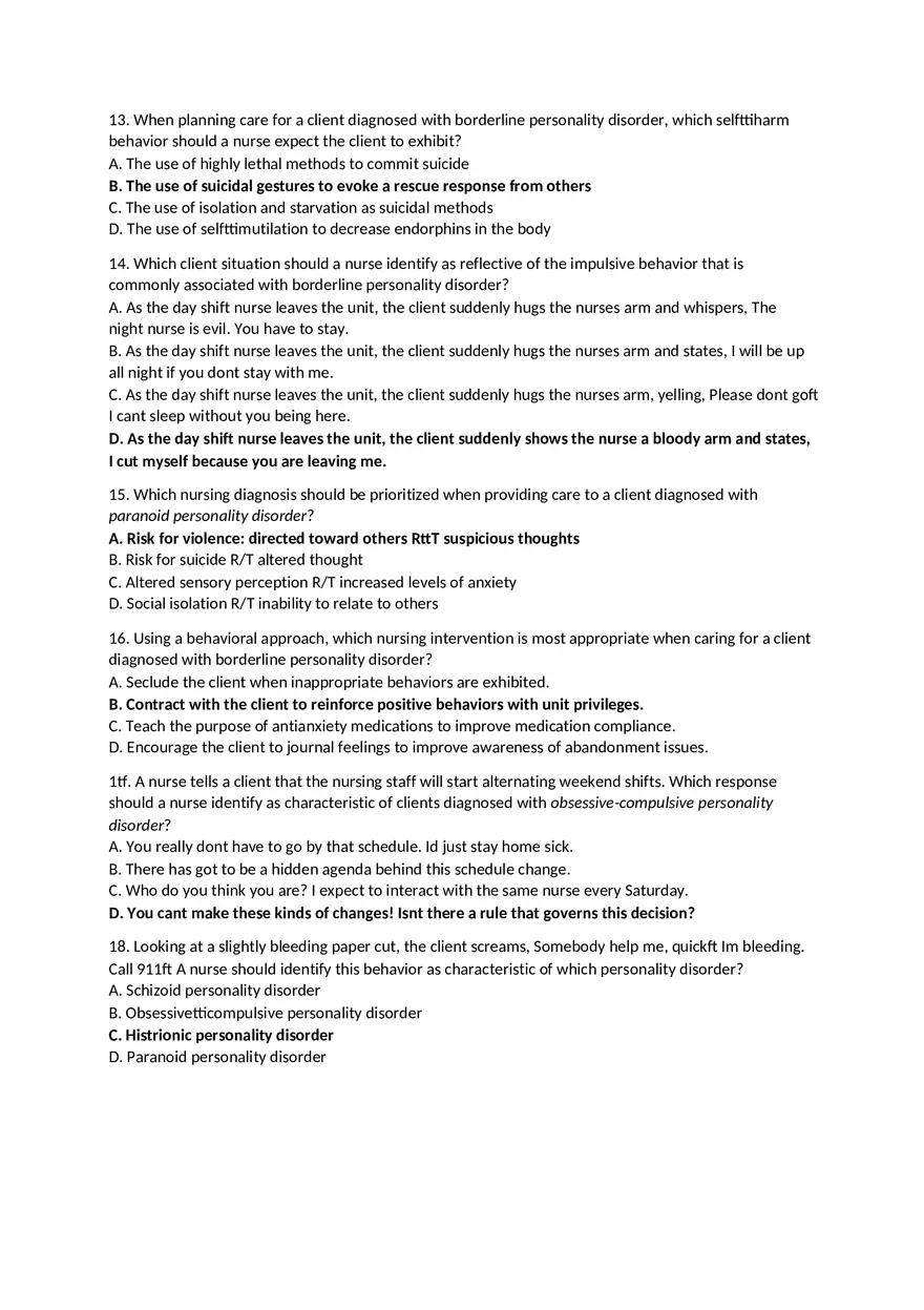 Personality Disorders Chapter 31 - Page 13