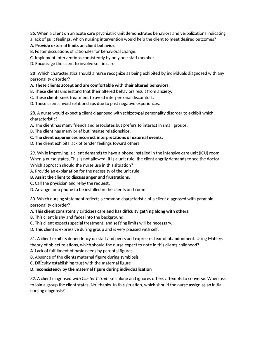 Personality Disorders Chapter 31 - Page 4