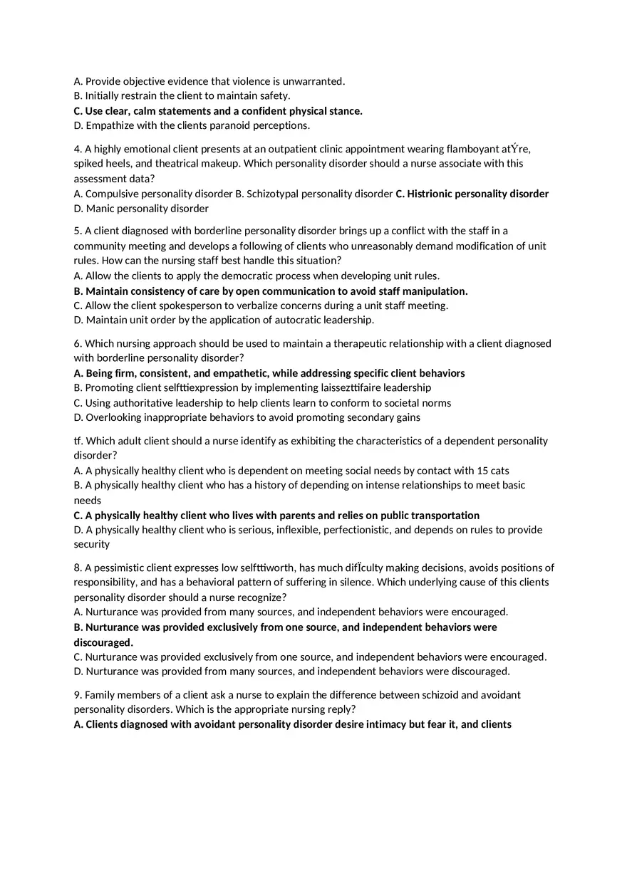 Personality Disorders Chapter 31 - Page 6