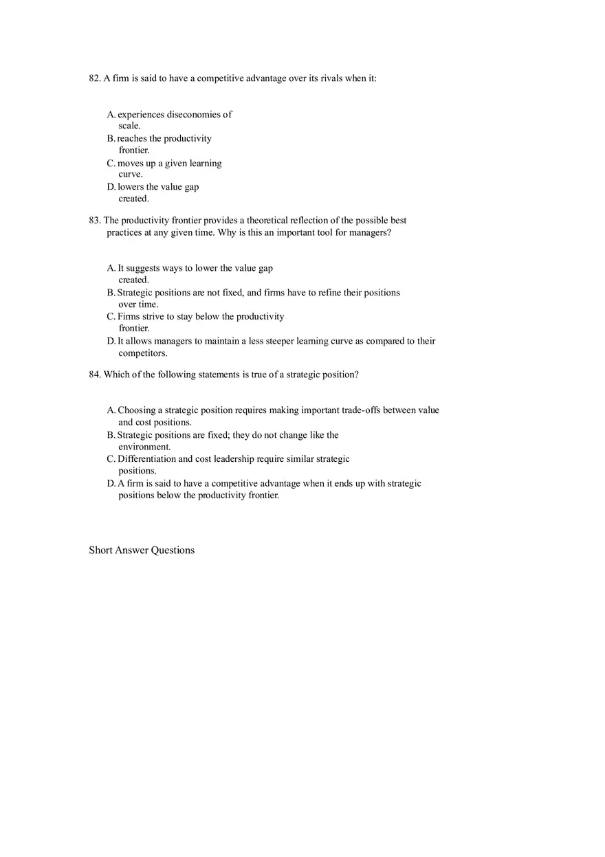 Differentiation, Cost Leadership, and Integration Part 3 - Page 9