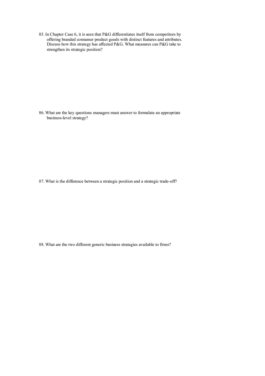 Differentiation, Cost Leadership, and Integration Part 3 - Page 10