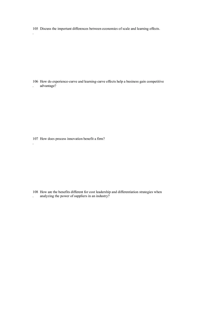 Differentiation, Cost Leadership, and Integration Part 3 - Page 15