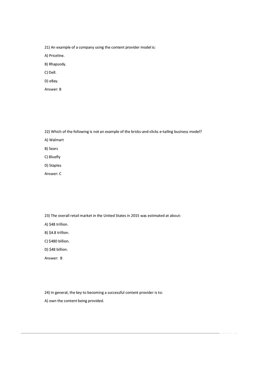 Chapter 2 E-commerce Business Models and Concepts (Answer Key) 1 - Page 8