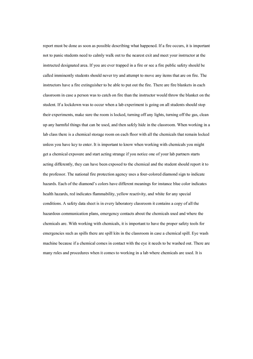 Lab Saftey Essay - Page 2