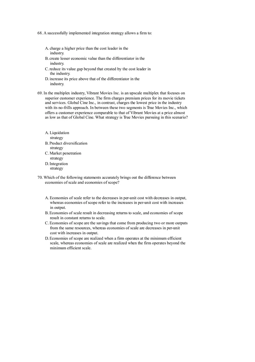 Differentiation, Cost Leadership, and Integration Part 2 - Page 10