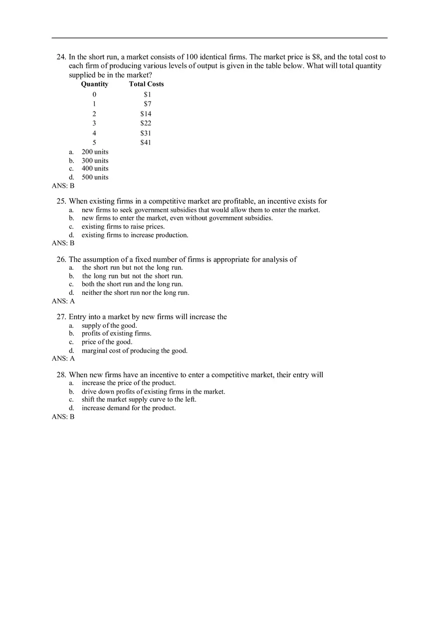 Chapter 14 Firms in Competitive Markets Answer Key Part 7 - Page 9