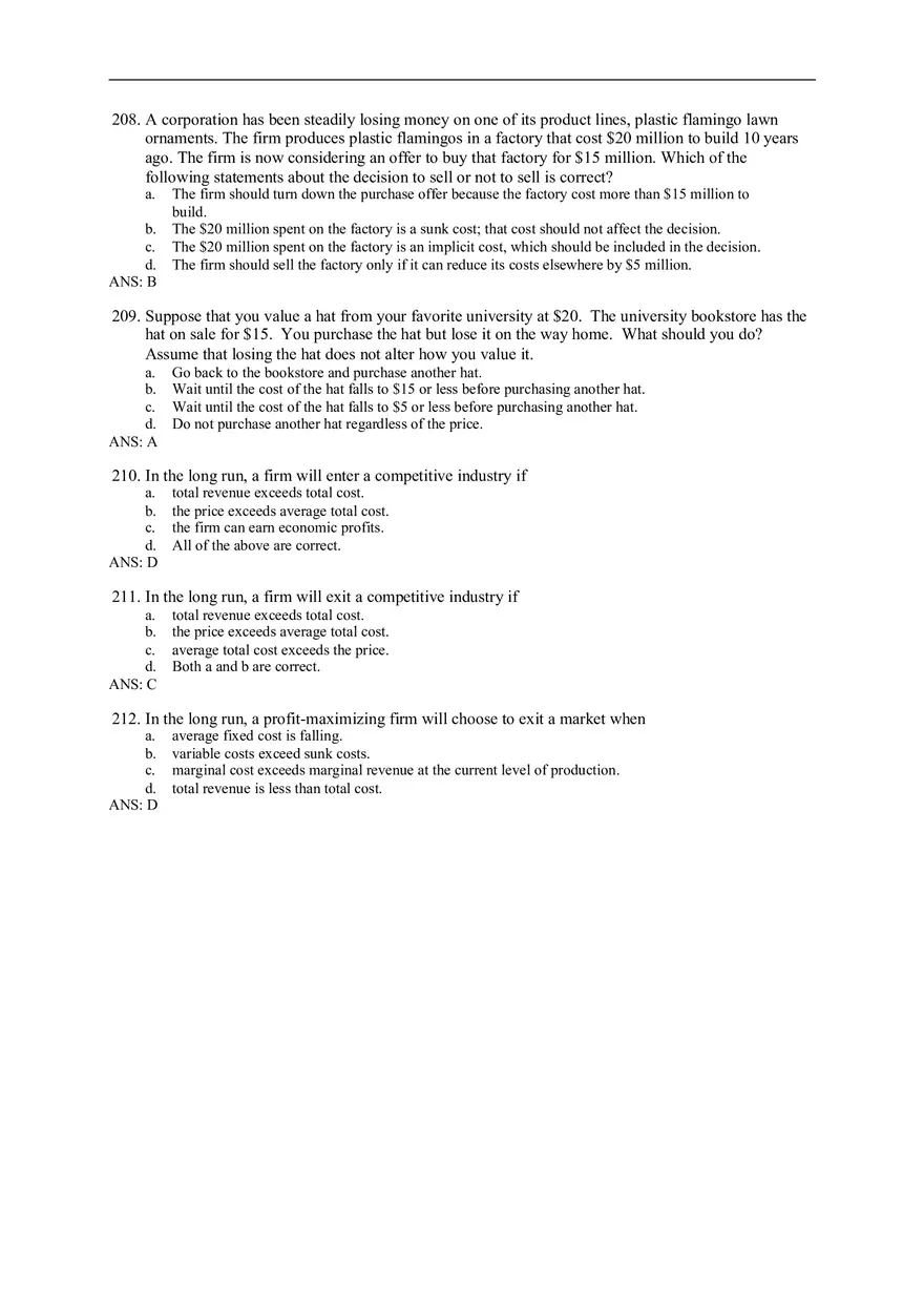 Chapter 14 Firms in Competitive Markets Answer Key Part 7 - Page 1