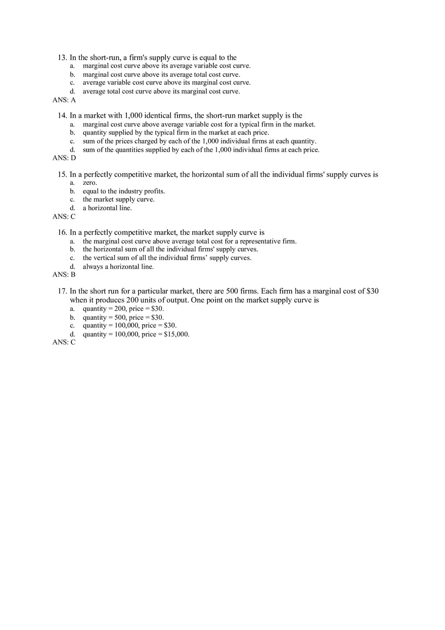Chapter 14 Firms in Competitive Markets Answer Key Part 7 - Page 6
