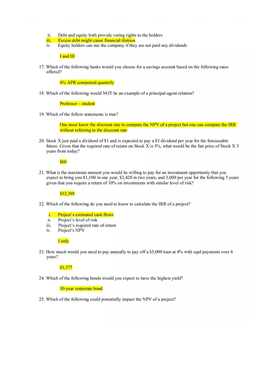 Maximize the Current Value Per Share Questions - Page 3