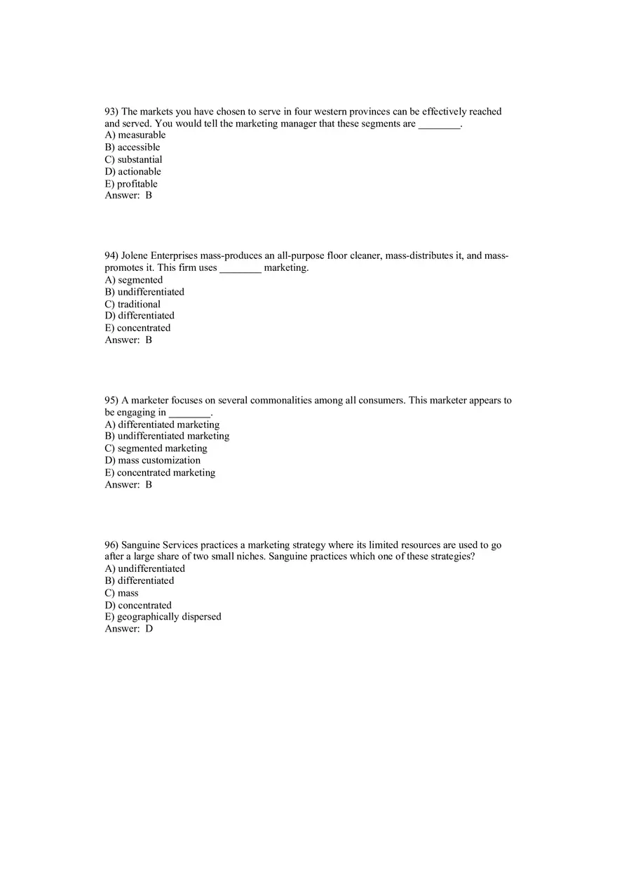 Segmentation, Targeting, and Positioning Answer Key Part 3 - Page 7