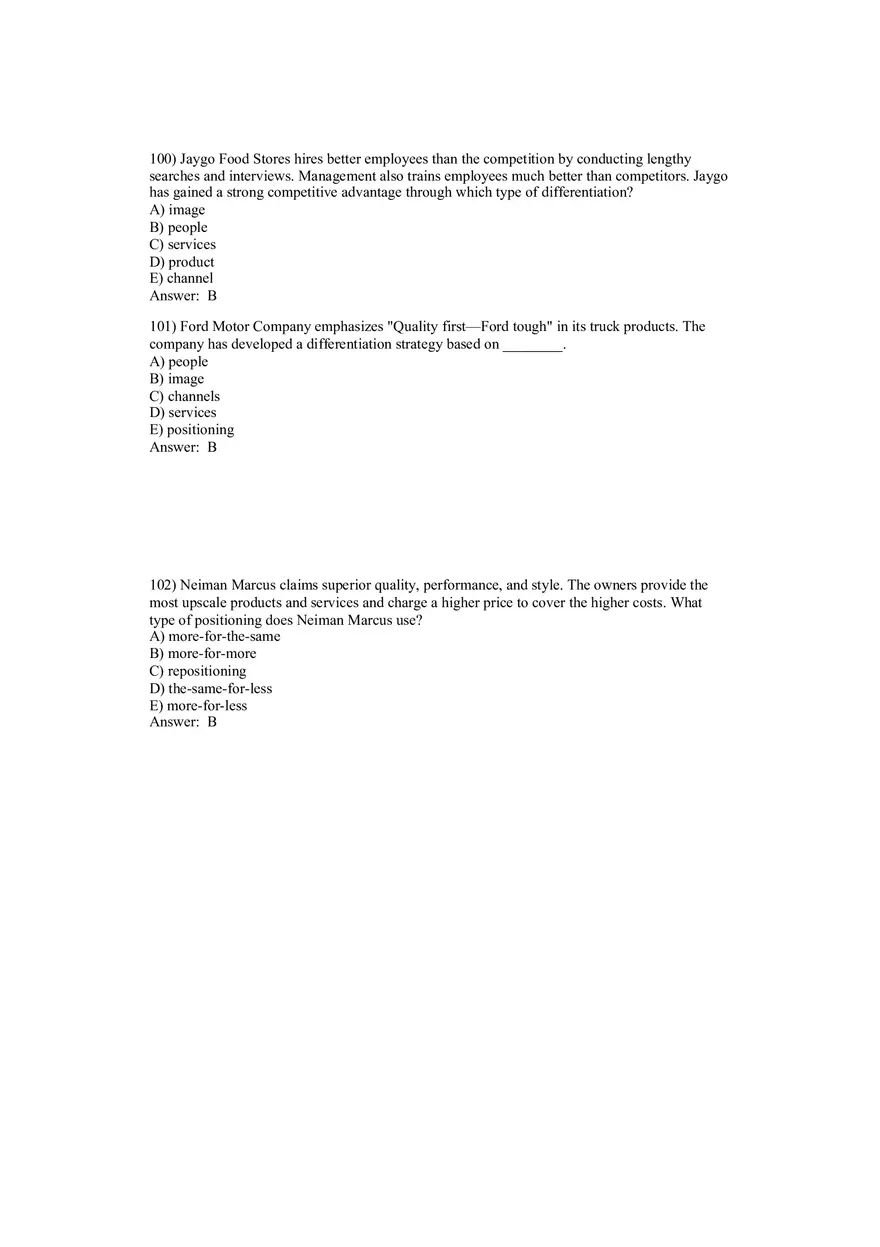 Segmentation, Targeting, and Positioning Answer Key Part 3 - Page 9