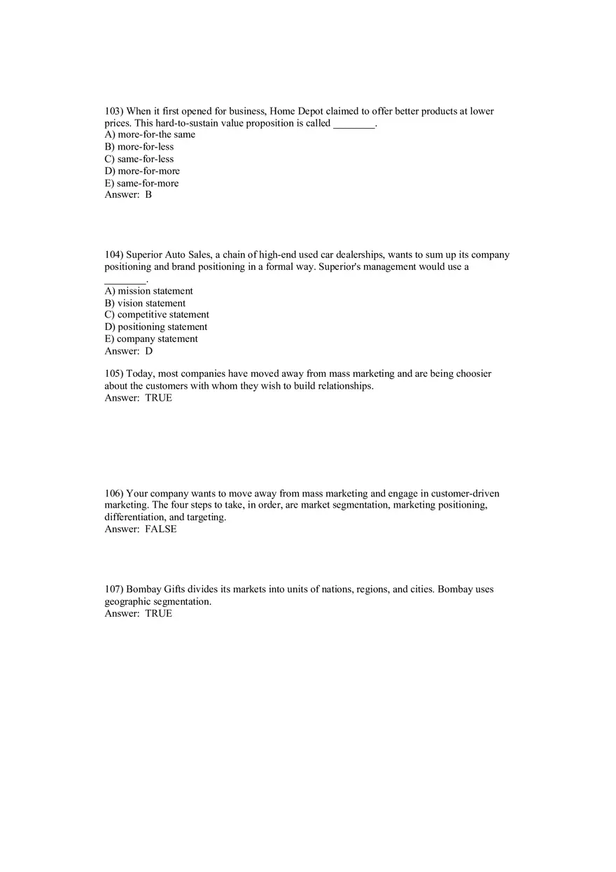 Segmentation, Targeting, and Positioning Answer Key Part 3 - Page 10