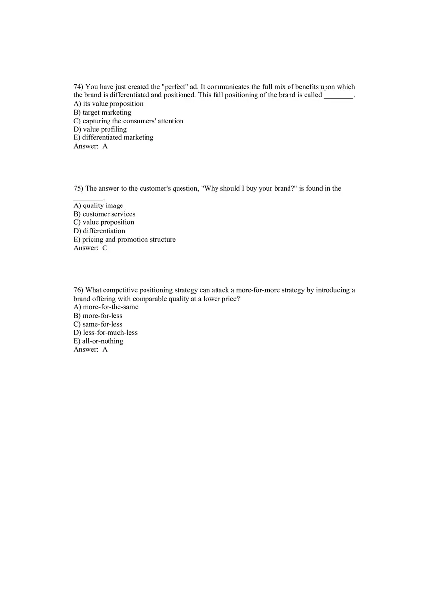 Segmentation, Targeting, and Positioning Answer Key Part 3 - Page 1