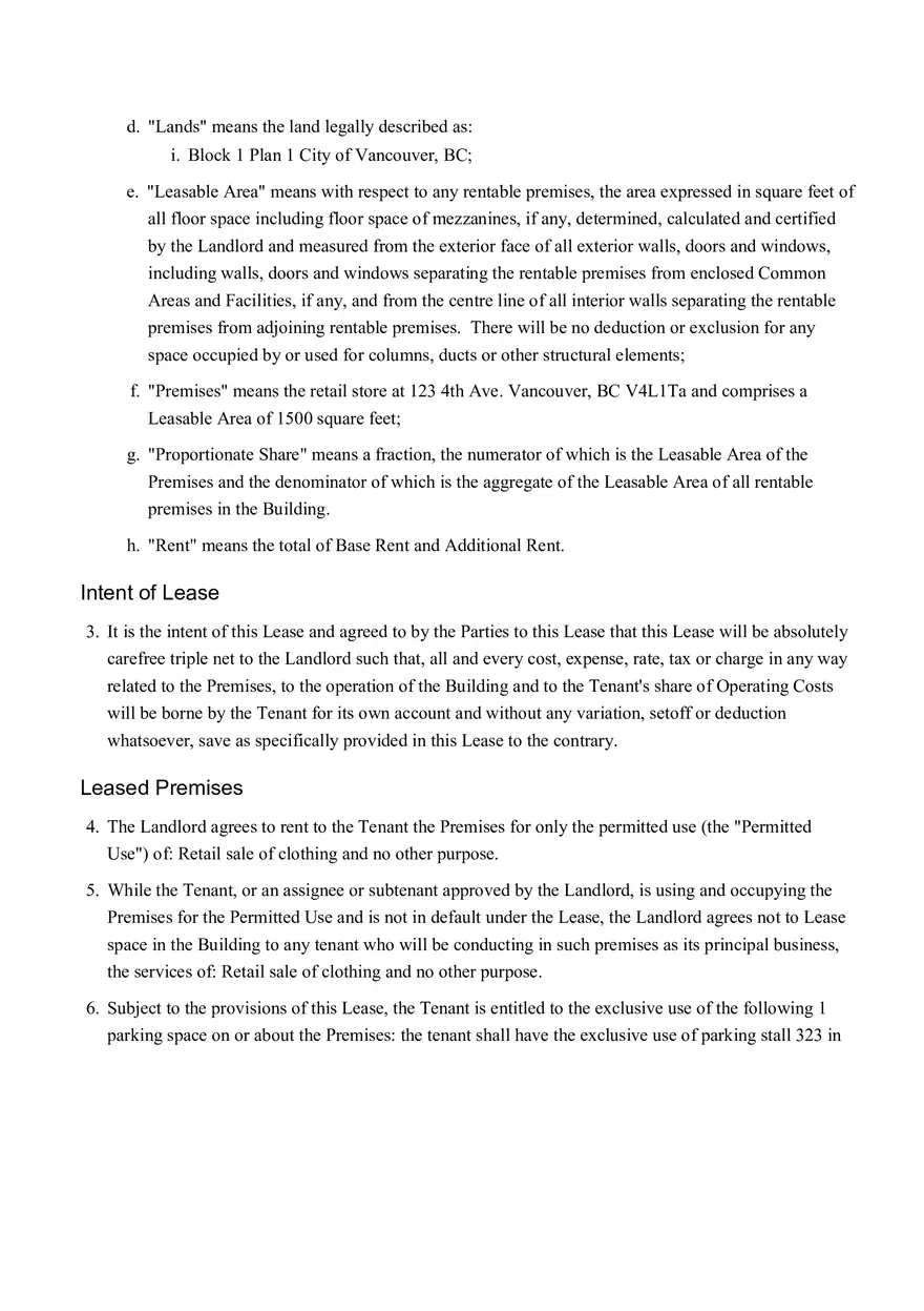 Sample Commercial Lease Agreement Part 1 - Page 3