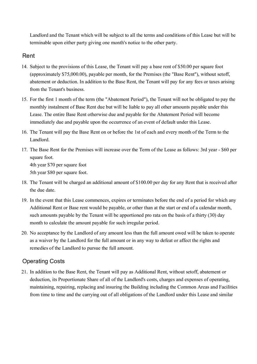 Sample Commercial Lease Agreement Part 1 - Page 5