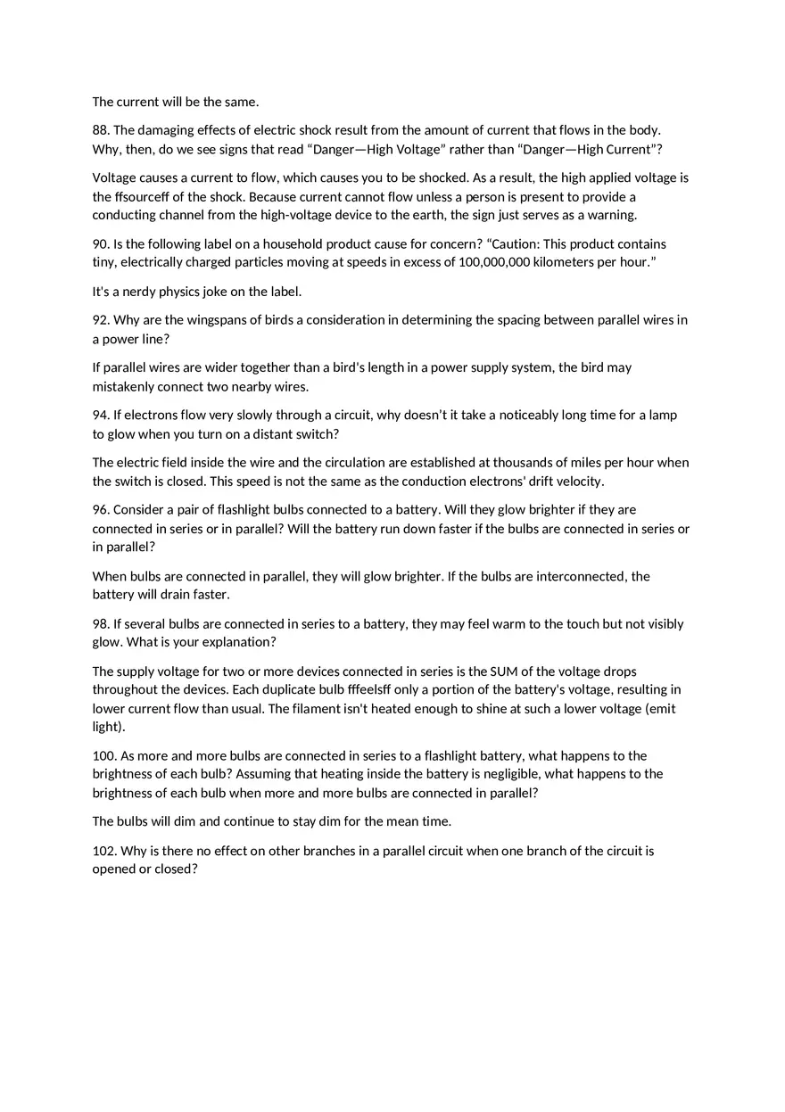 Electric Current and Charge Flow Basic Concepts and Analogies - Page 7