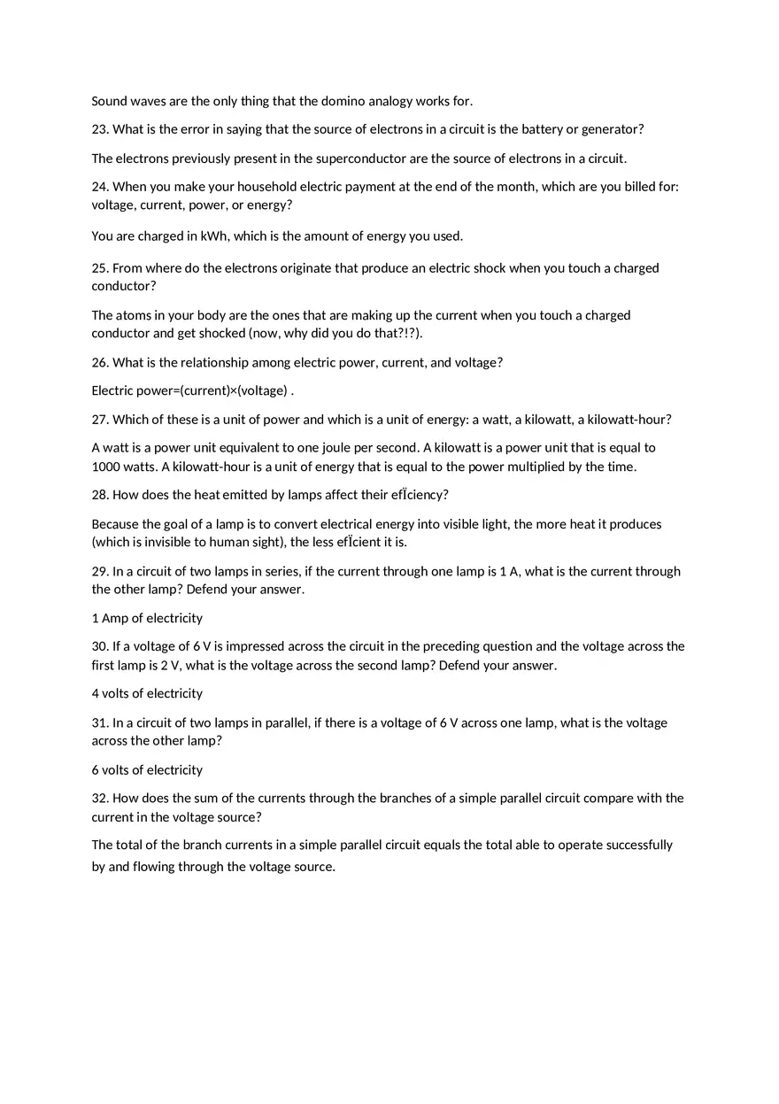 Electric Current and Charge Flow Basic Concepts and Analogies - Page 3