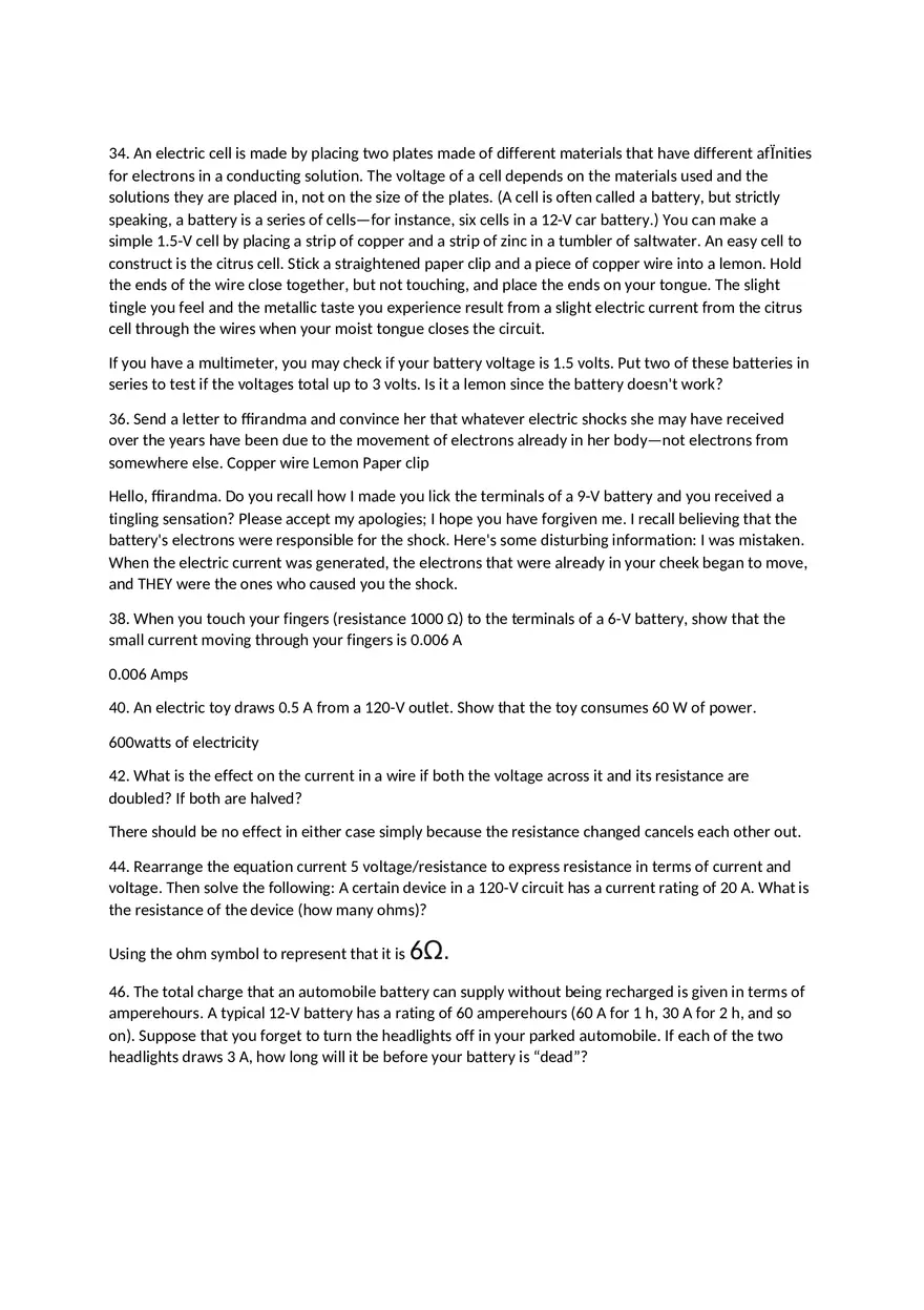 Electric Current and Charge Flow Basic Concepts and Analogies - Page 4