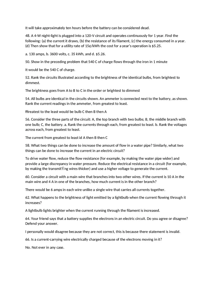 Electric Current and Charge Flow Basic Concepts and Analogies - Page 5