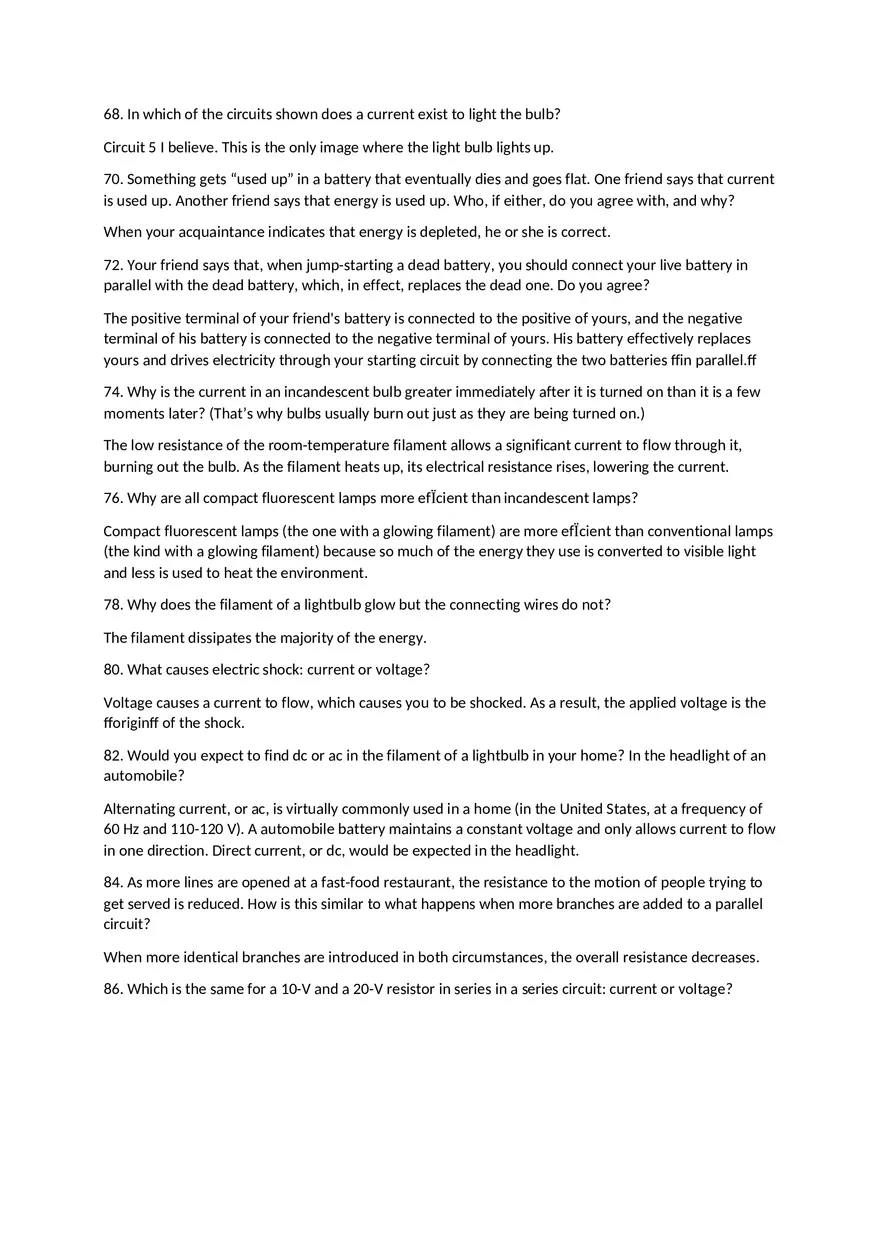 Electric Current and Charge Flow Basic Concepts and Analogies - Page 6