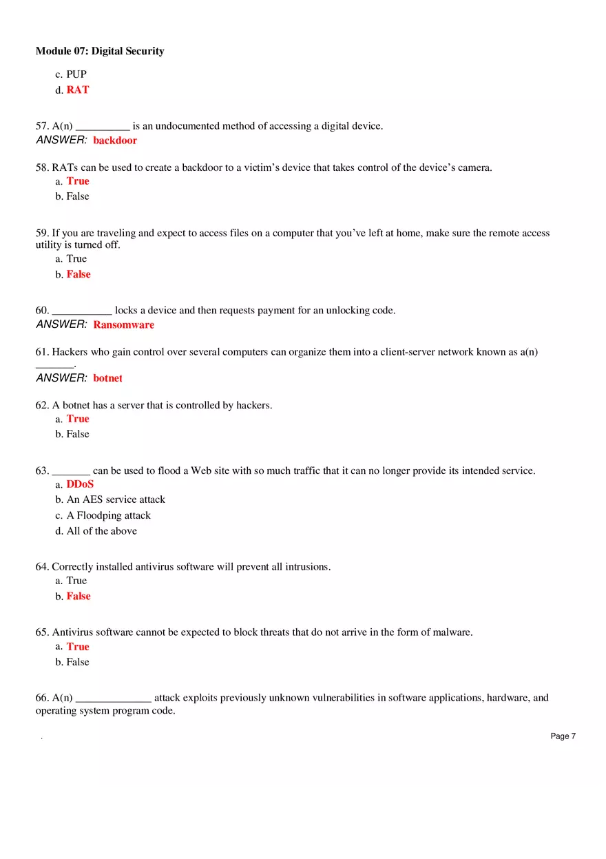 Digital Security Questions and Answers - Page 10