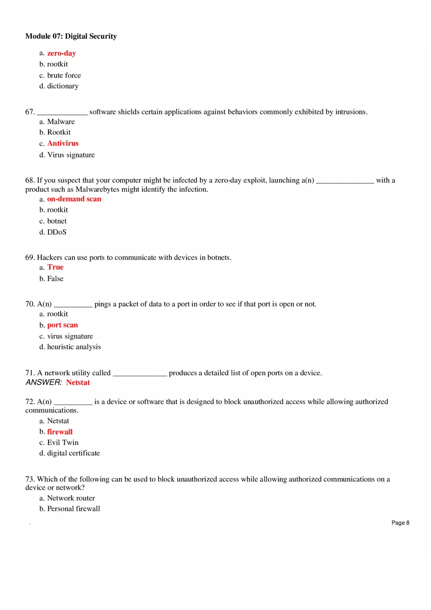 Digital Security Questions and Answers - Page 11